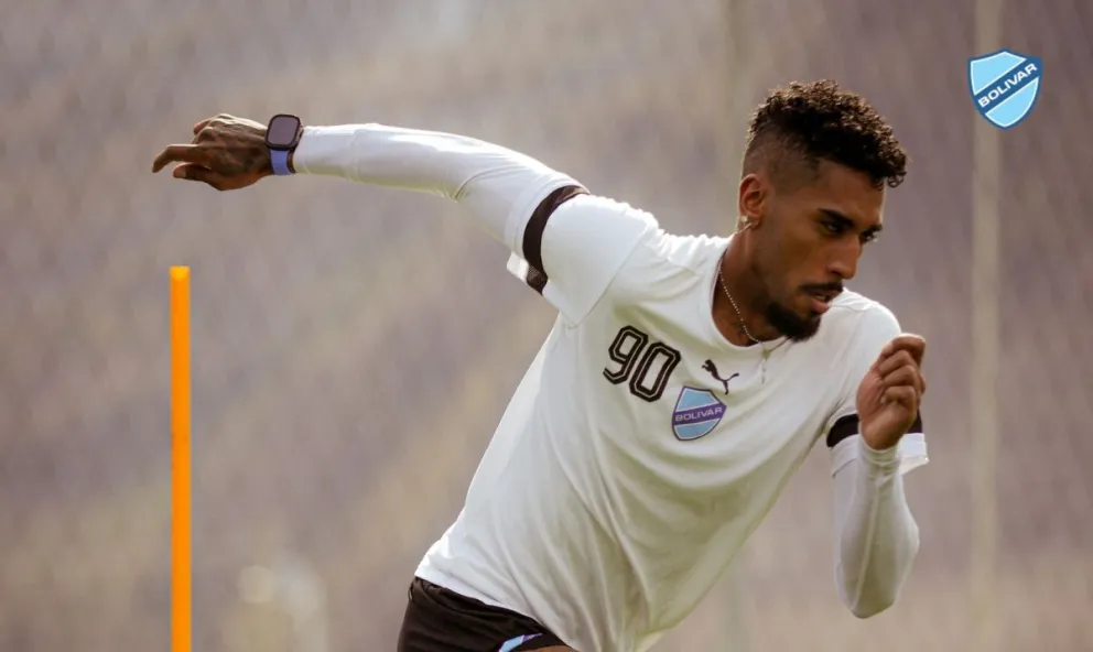 Gomes durante un trabajo diferenciado en Ananta. Foto: Club Bolívar.