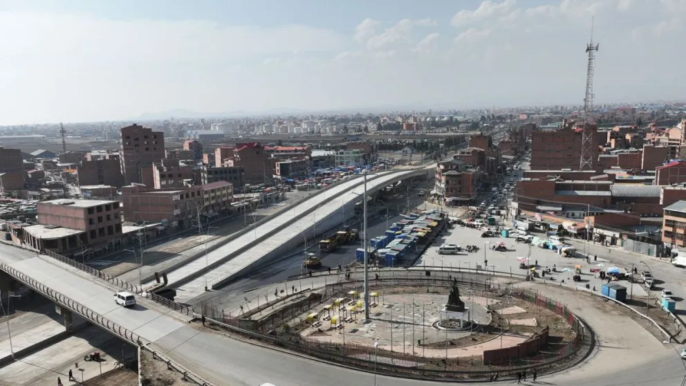 El puente a desnivel de Senkata del Distrito 8, se inaugura este viernes. Foto: GAMEA