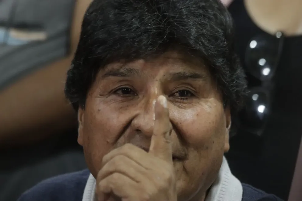 Evo Morales durante sus declaraciones de este viernes. Foto: APG