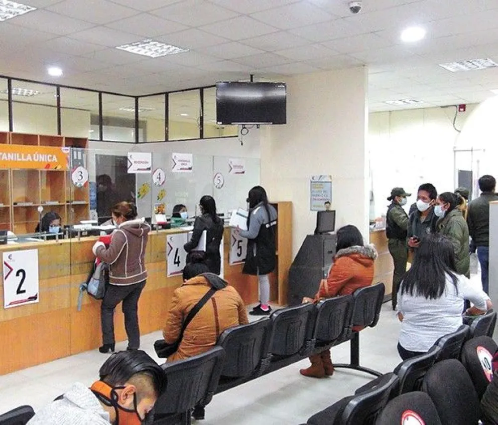 Ventanillas de atención al público en el Ministerio Público. Foto: Ministerio de Trabajo