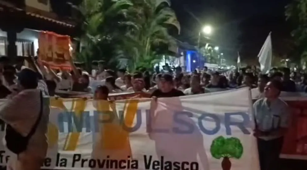 La marcha del pueblo chiquitano. Foto: Radio Raíces Bolivia