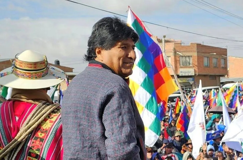 Morales encabezó hace unas semanas una marcha de Caracollo a La Paz.  Foto: Evo Morales Ayma 