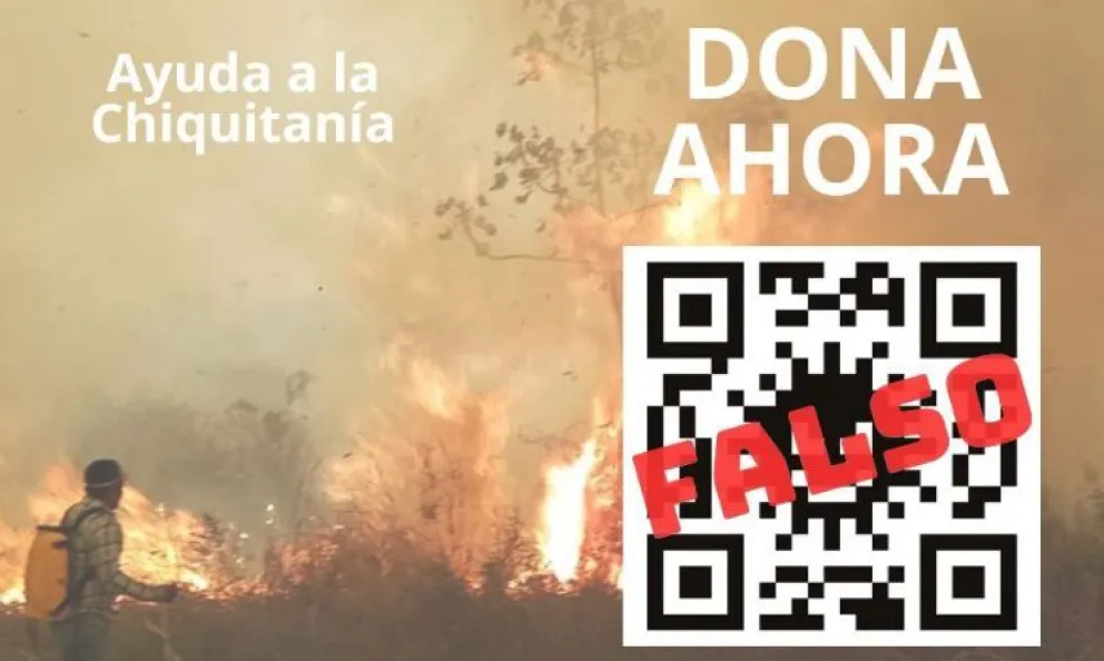 Una acción solidaria fraudulenta que circula en redes de mensajería. Foto: ATT