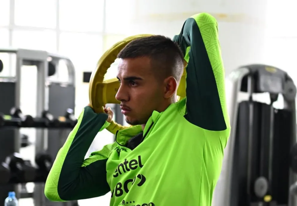 Matheus durante una sesión pasada en el gimnasio. Foto: FBF