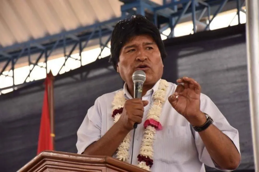 El expresidente del Estado, Evo Morales, en una intervención pasada. Foto: ABI