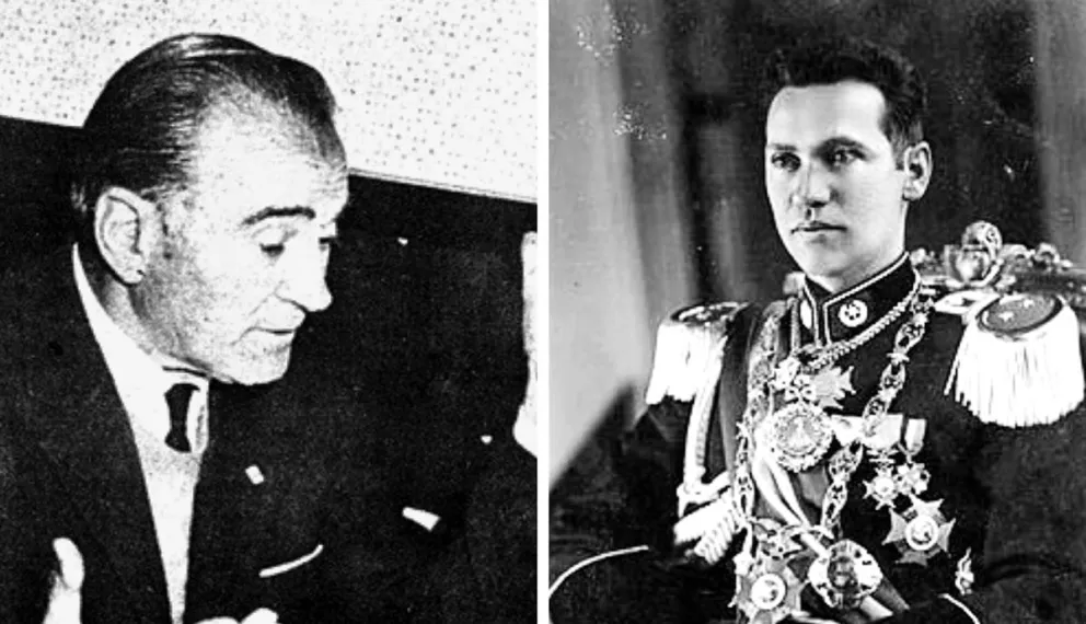 A la izquierda, el técnico uruguayo Julio Borelli, quien fue entrenador de Bolivia. A la derecha, el presidente de Bolivia, Germán Busch. Foto: Hemeroteca Vicepresidencia