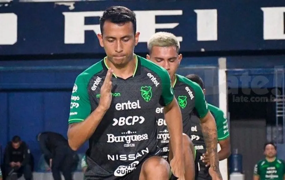 Roberto Carlos Fernández en un entrenamiento anterior de la Selección nacional. Foto: FBF