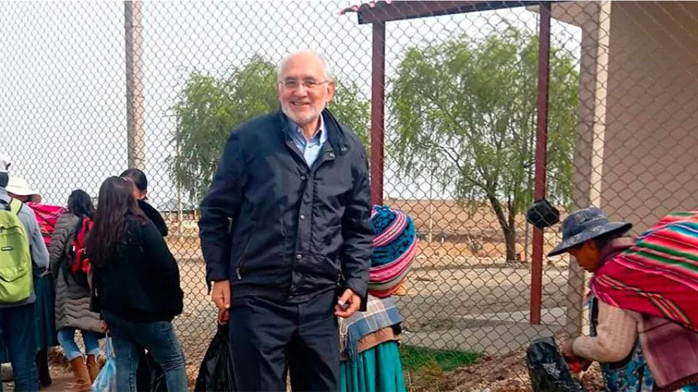 Carlos Mesa al salir de la visita a Camacho en la cárcel de Chonchocoro. Foto: CC