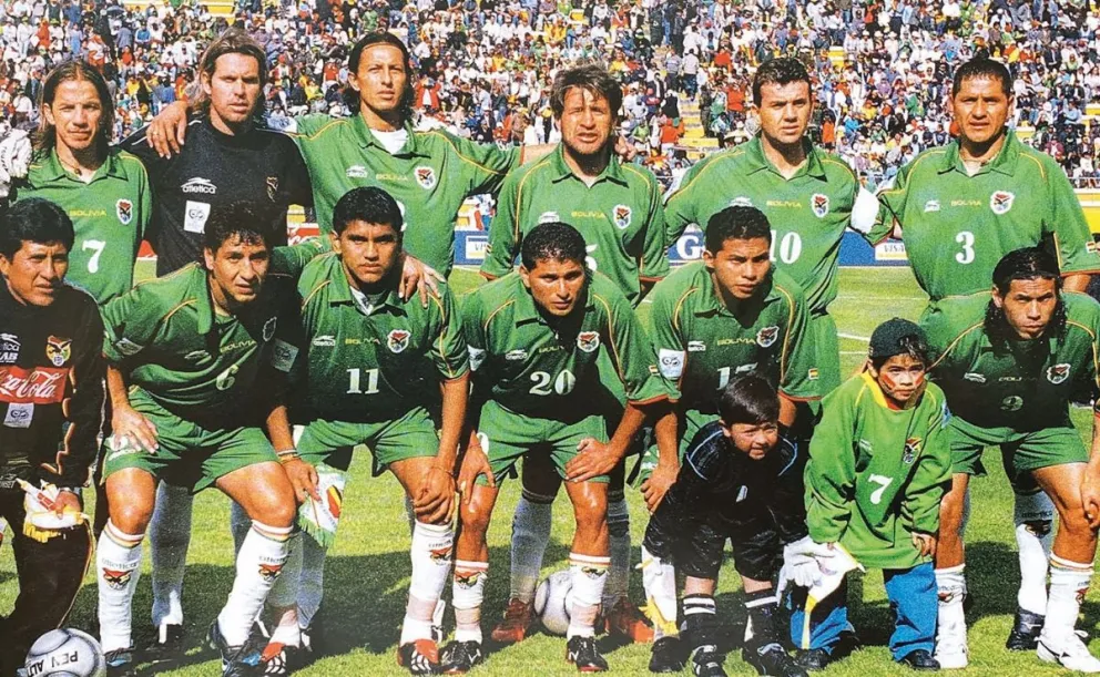 La formación inicial de Bolivia que en 2003 goleó a Colombia. 