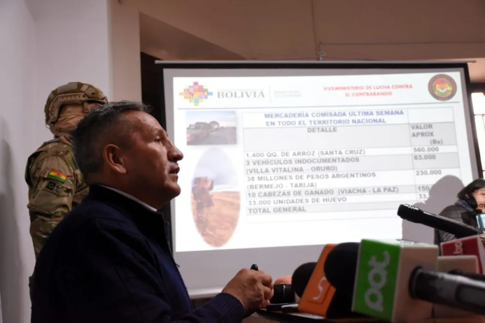 El viceministro de Lucha Contra el Contrabando, Luis Velásquez. Foto: APG