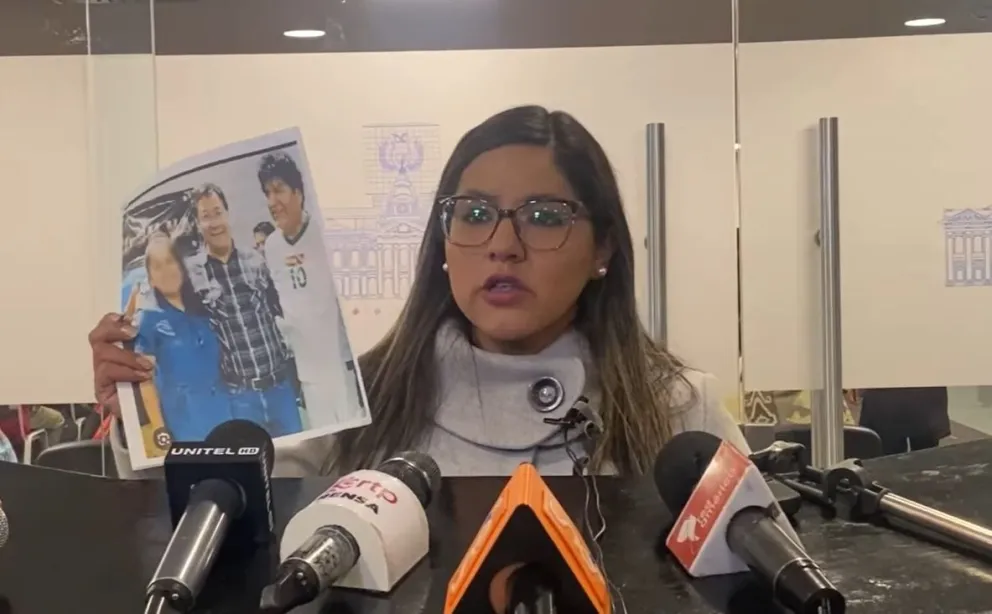 La diputada Claros durante su pronunciamiento de hoy. Foto: Captura de video