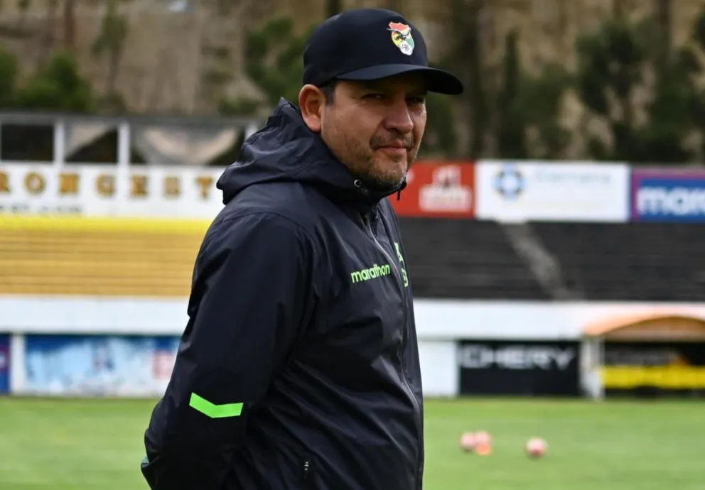 Óscar Villegas, director técnico de la Selección boliviana. Foto: FBF