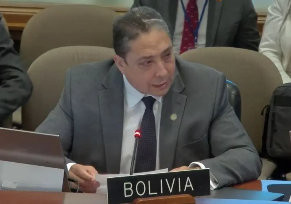 Héctor Arce, embajador de Bolivia ente la OEA. Foto: captura