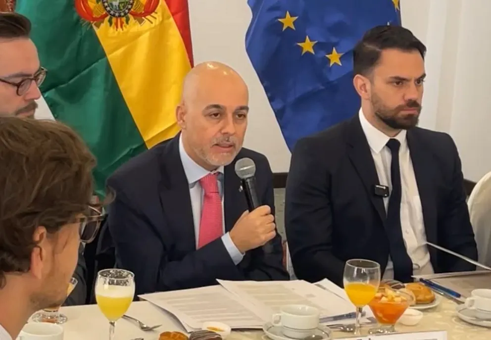 El embajador de la Unión Europea (UE) en Bolivia, Jaume Segura Socias. Foto: Ministerio de Gobierno.