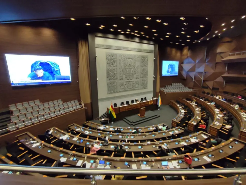 Una de las sesiones de la Asamblea Legislativa Plurinacional (ALP). Foto: APG