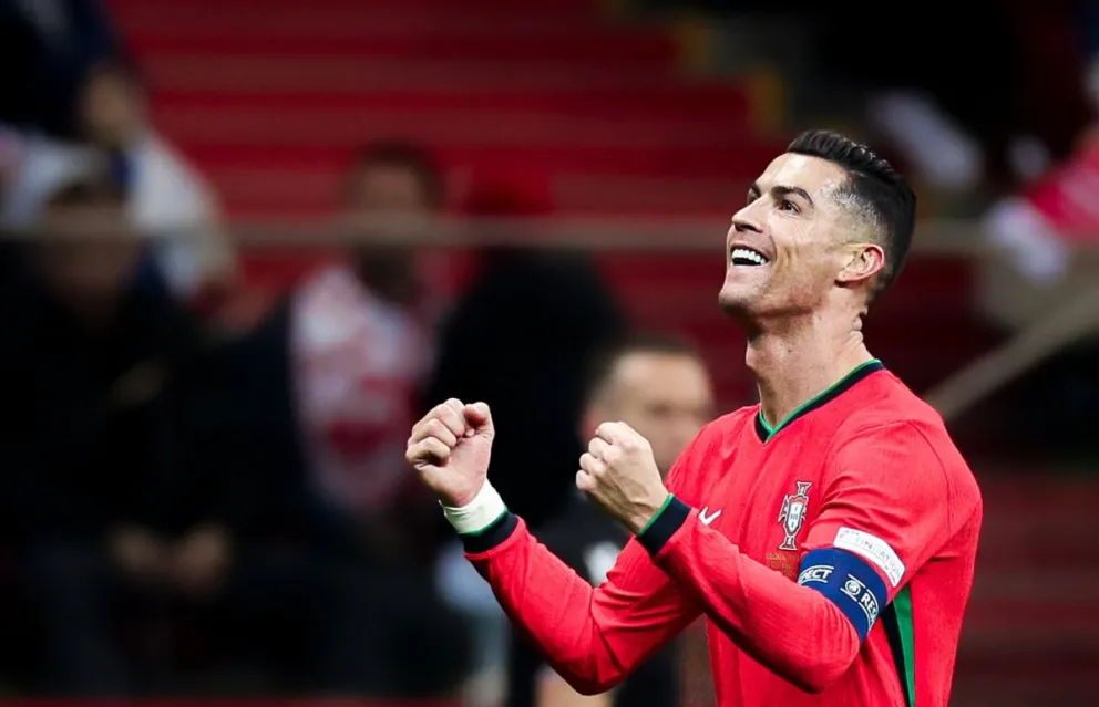 Cristiano celebra por el triunfo del combinado luso. Foto: Selección portuguesa.