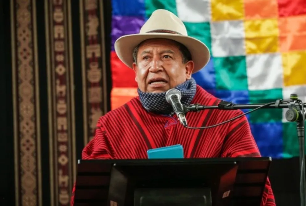El vicepresidente David Choquehuanca en el “Encuentro de las Juventudes para Profundizar la Descolonización y Despatriarcalización”. Foto: Vicepresidencia