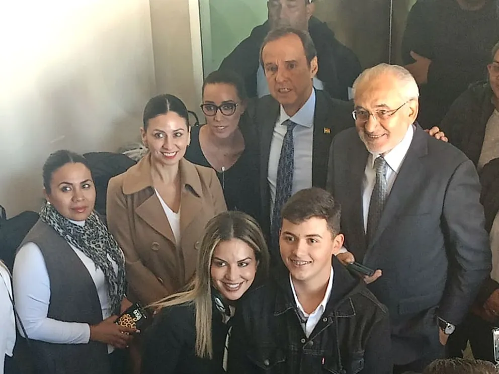 Los expresidentes Tuto y Mesa en tribunales, este lunes. 