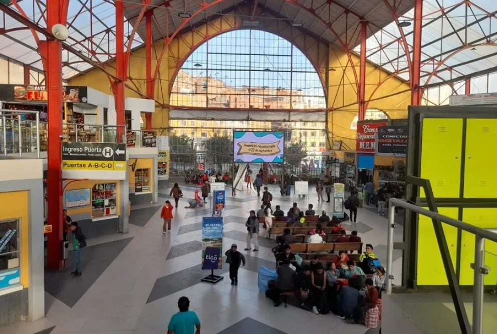 Terminal de Buses de La Paz. Foto: GAMLP