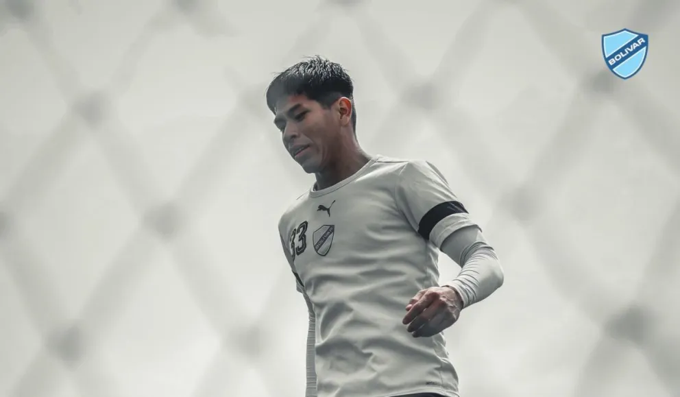 Ervin Vaca durante una práctica en Ananta. Foto: Club Bolívar.