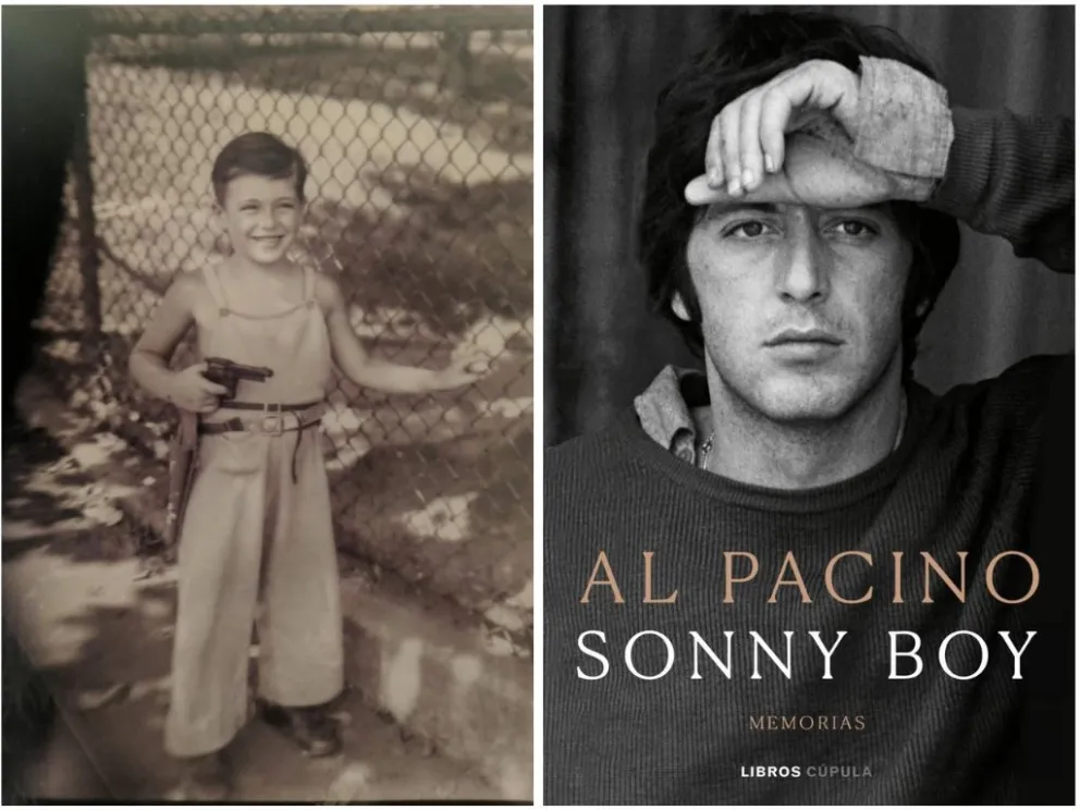 Al Pacino cuando era niño, y otra postal de los años 70. Fotos: EFE