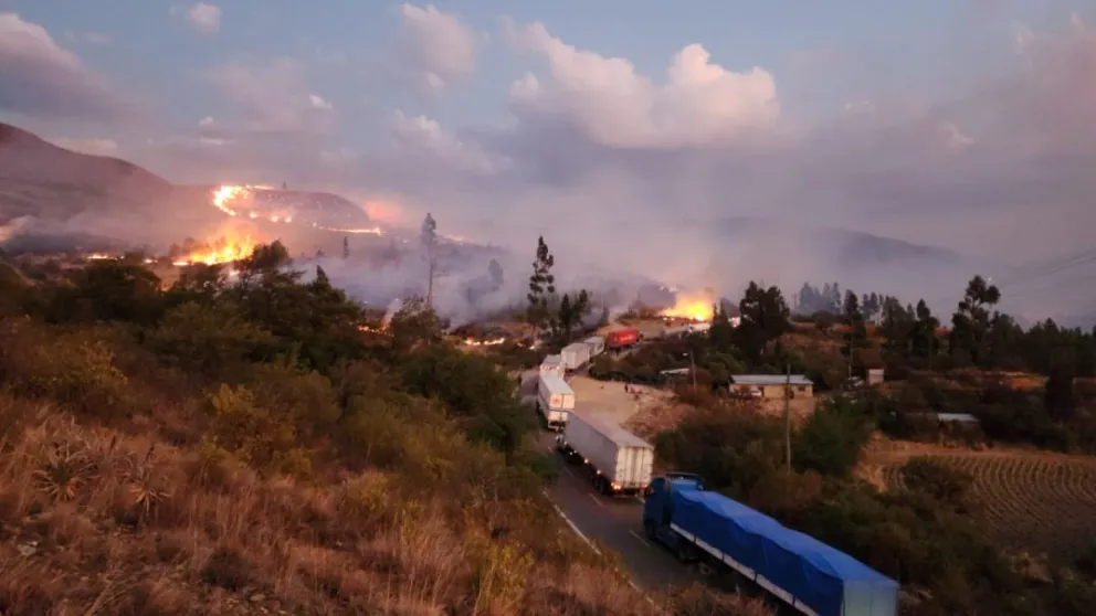 Epizana, uno de los puntos de bloqueo de "evistas" que fue intervenido por la Policía. Foto: Kawsachum Coca