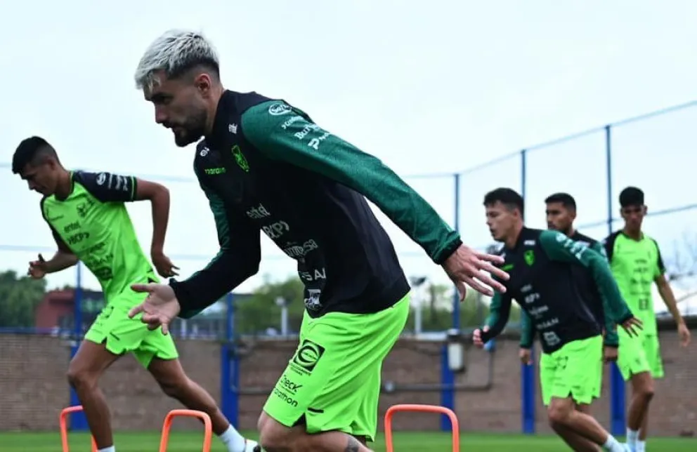 Saucedo durante un trabajo con la Selección en Buenos Aires. Foto: FBF.