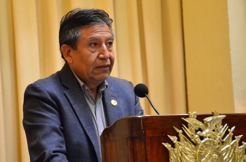 El vicepresidente David Choquehuanca, durante un discurso anterior. Foto: Vicepresidencia