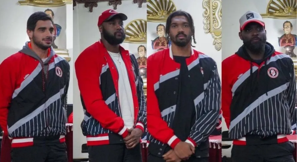 Los cuatro refuerzos extranjeros de Nacional. Fotos: Gobierno Autónomo Departamental de Potosí.