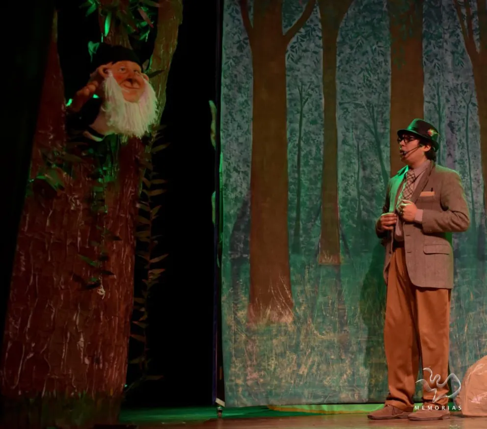 Escena en la que Dante se encuentra con uno de los duendes. FOTO: Tamayo producciones