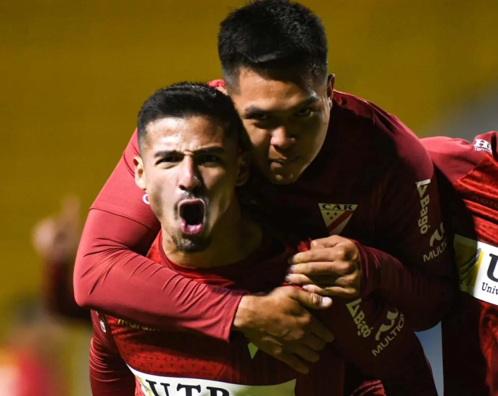 Briceño celebra el gol del triunfo de Always Ready en Potosí. Foto: CAR