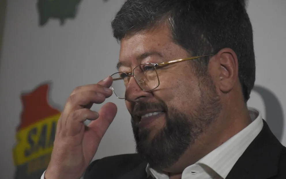 El político después de presentar su plan, el 8 de octubre. Foto: APG  