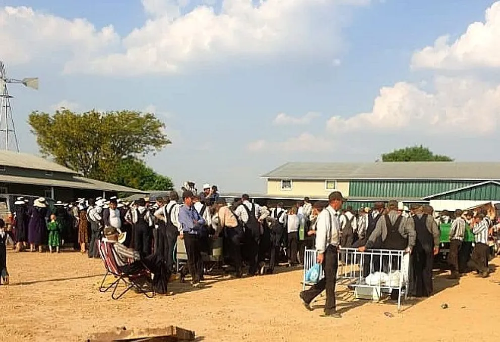 Reunión en una colonia menonita en Santa Cruz.    Foto: Mayra Peñaloza