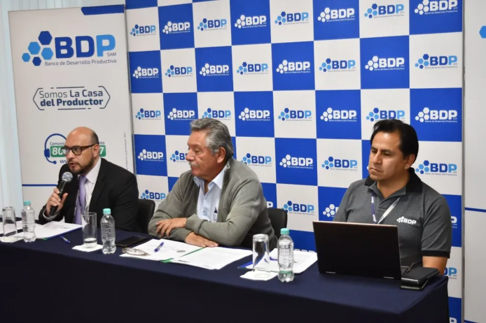 Autoridades del Banco de Desarrollo Productivo (BDP). Foto: BDP