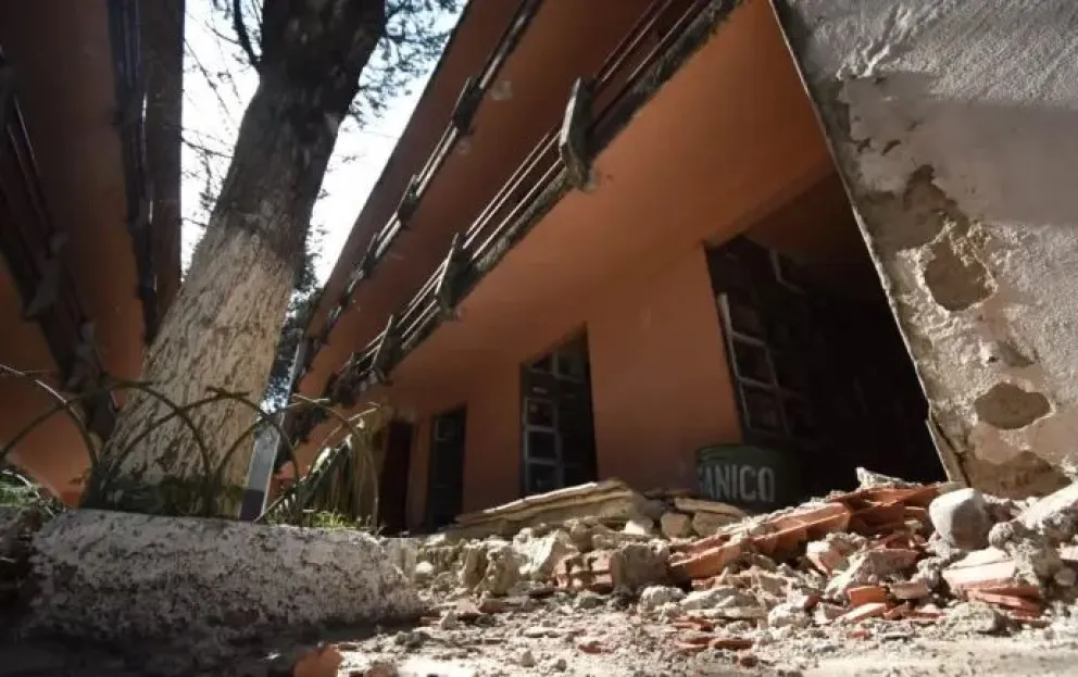 El sector afectado por las filtraciones. Foto: AMUN