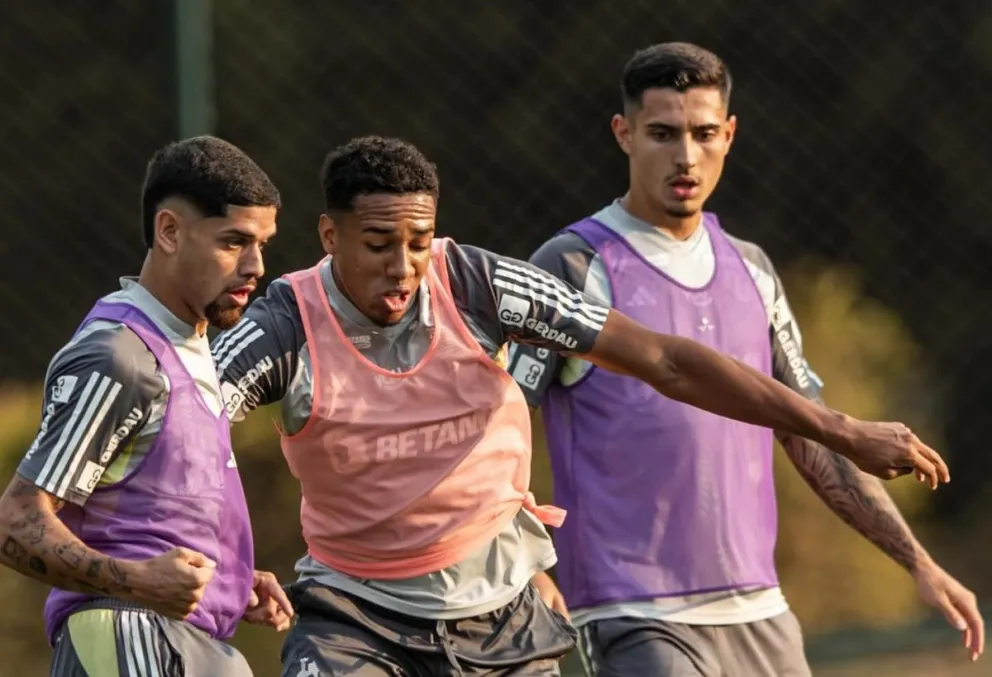 Entrenamiento del club brasileño previo a la semifinal de la Copa. Foto: Atlético Mineiro.