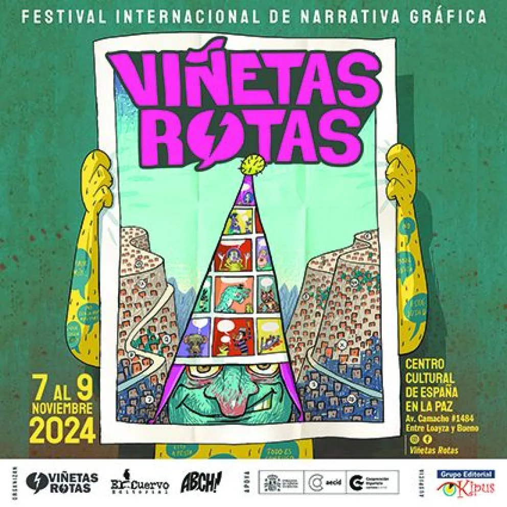 El afiche oficial del festival internacional Viñetas Rotas. FOTO: El Cuervo