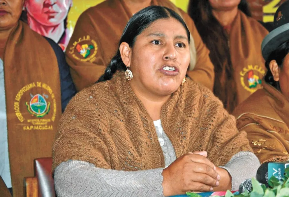 Angélica Ponce fue dirigente de las mujeres interculturales de Bolivia. Denunció persecución de afines al expresidente. Foto: APG