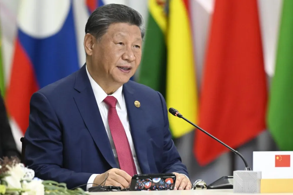 El presidente chino, Xi Jinping, participa en la cumbre de los BRICS que se celebra en la ciudad rusa de Kazán. Foto: EFE