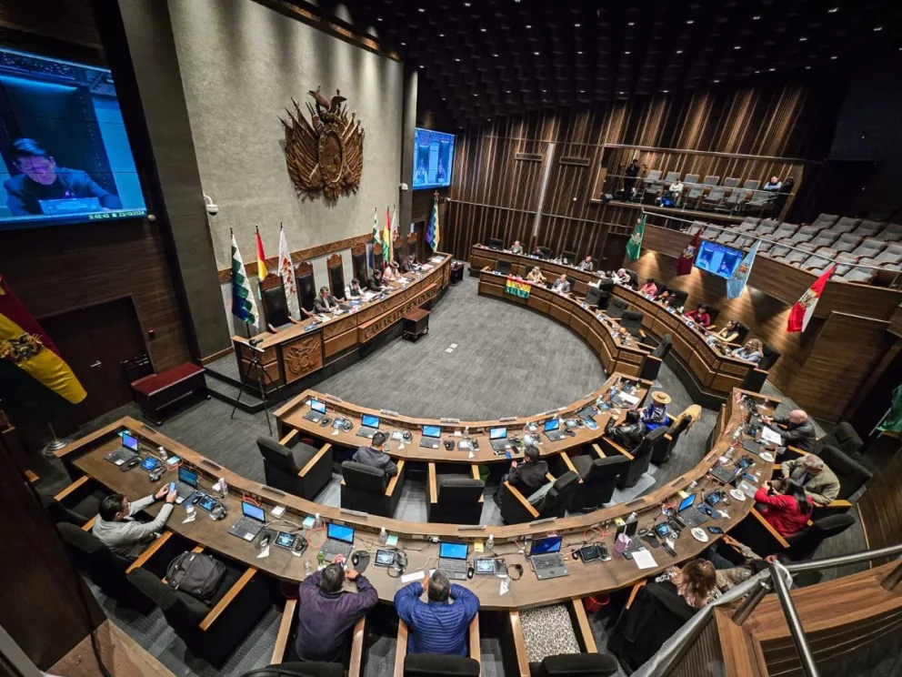 Legisladores sesionan en la Cámara de Senadores. Foto: Cámara de Senadores