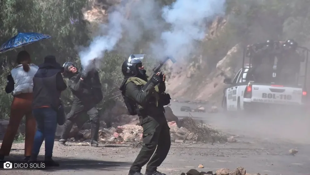 Imagen del operativo policial, este viernes, en la localidad de Parotani. Foto: Diario Opinión