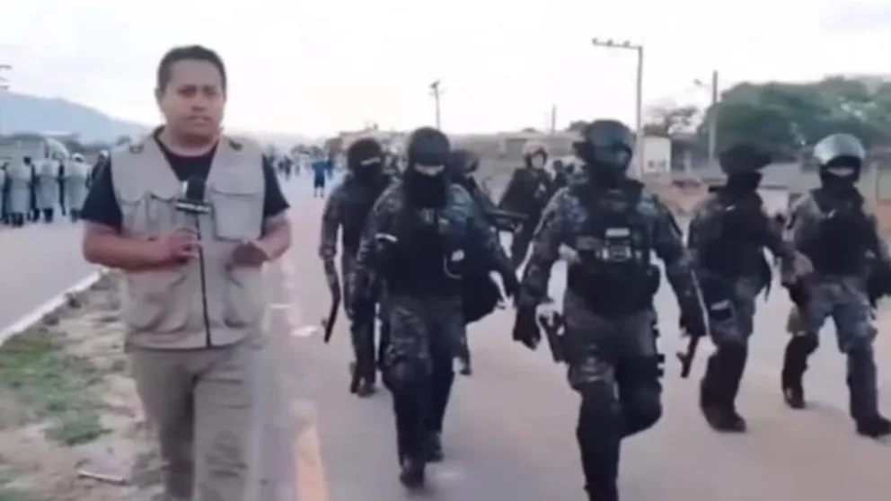 El periodista agredido en el desbloqueo en Mairana. Foto: Junior Arias