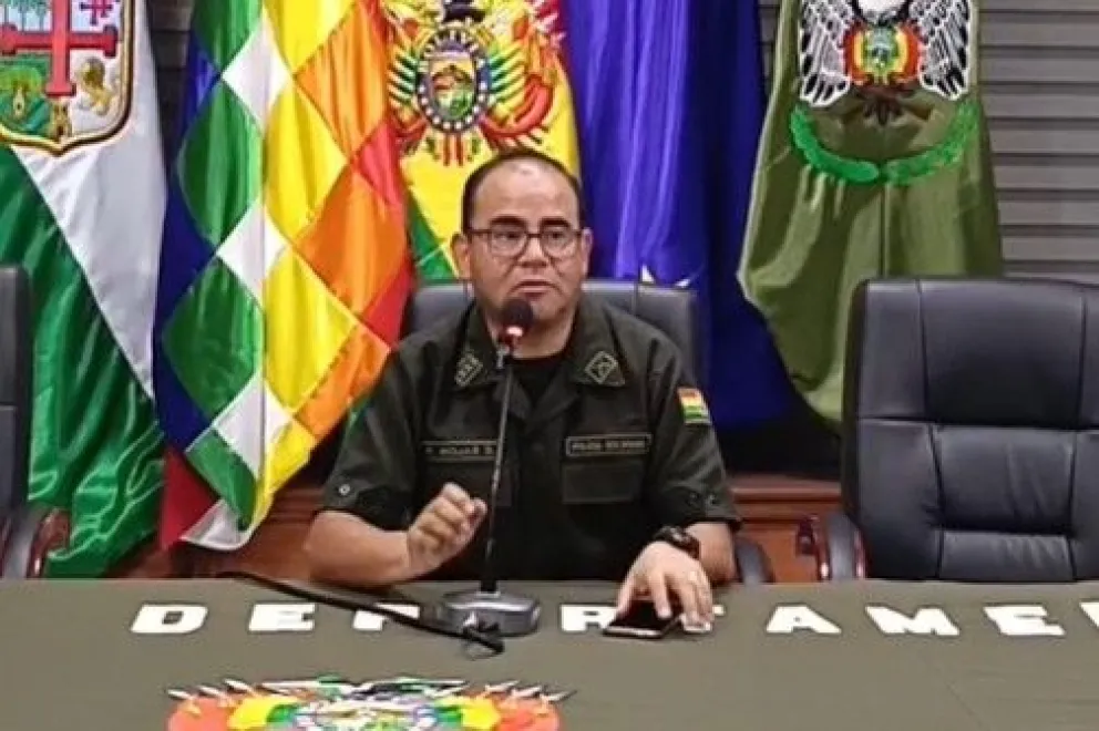 Rolando Rojas, comandante de la Policía Departamental de Santa Cruz. Foto: captura