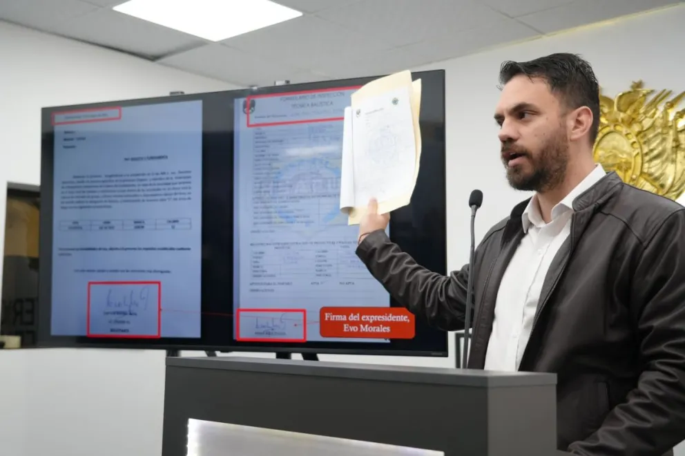 Eduardo Del Castillo, cuando era ministro de Gobierno en el gabinete del presidente Luis Arce. FOTO: APG