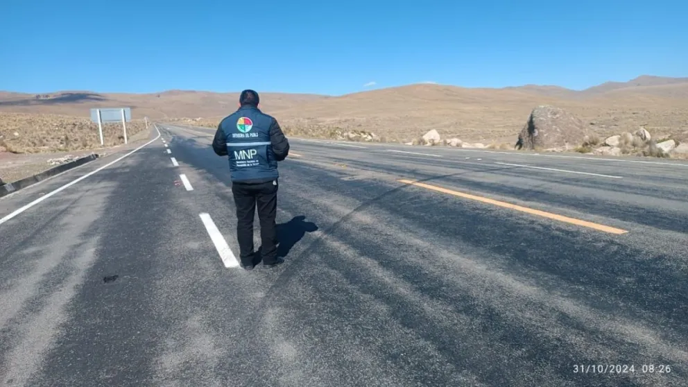 Imagen de la ruta despejada, difundida por el Defensor del Pueblo en X.