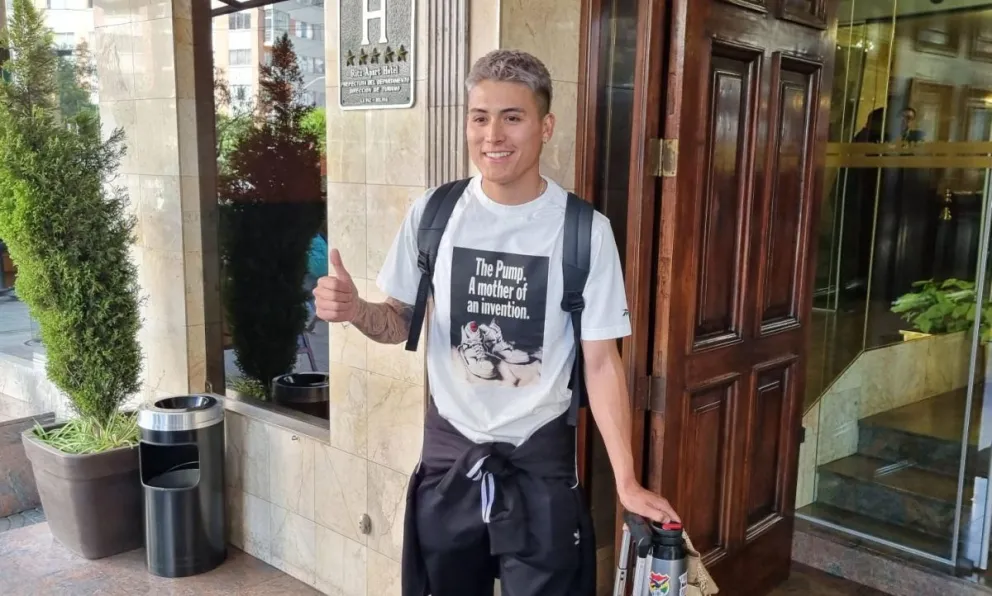 Sotomayor previo a sumarse a la concentración de Bolivia. Foto: Marcelo Avendaño.