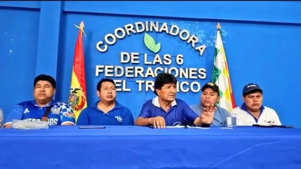 Morales en su anuncio de una huelga de hambre.    Foto: Captura 