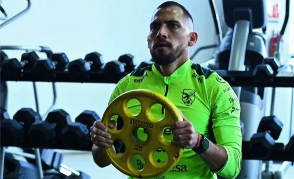 Luis Barbosa en el primer turno de este sábado de la Selección en gimnasio. Foto: Luis Barbosa.
