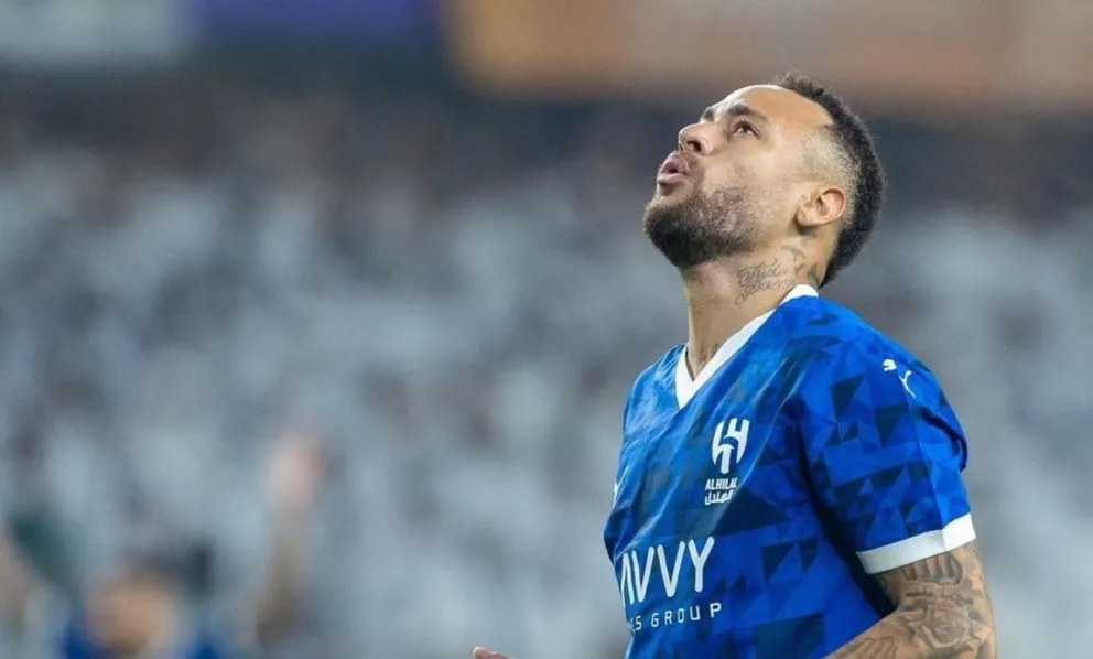 El astro brasileño en un partido con el Al Hilal. Foto: Neymar.