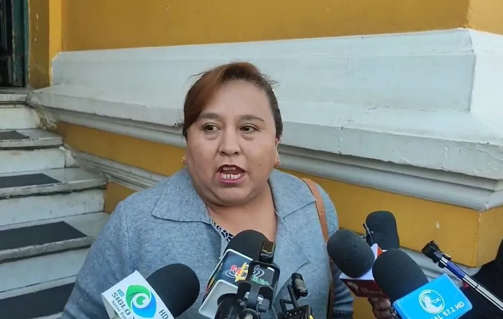 La diputada “evista” Soledad Pérez en su diálogo con los medios, este martes. Foto: Captura de video
